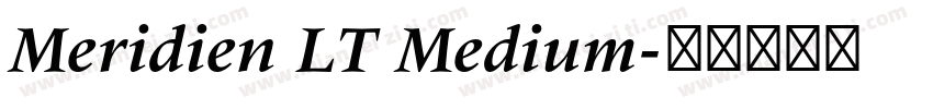 Meridien LT Medium字体转换